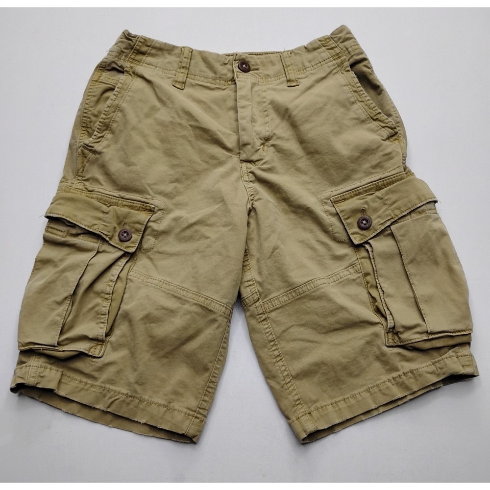 American Eagle Cargo Shorts Next Level Stretch 28 Khaki Tan Longer Length 11in